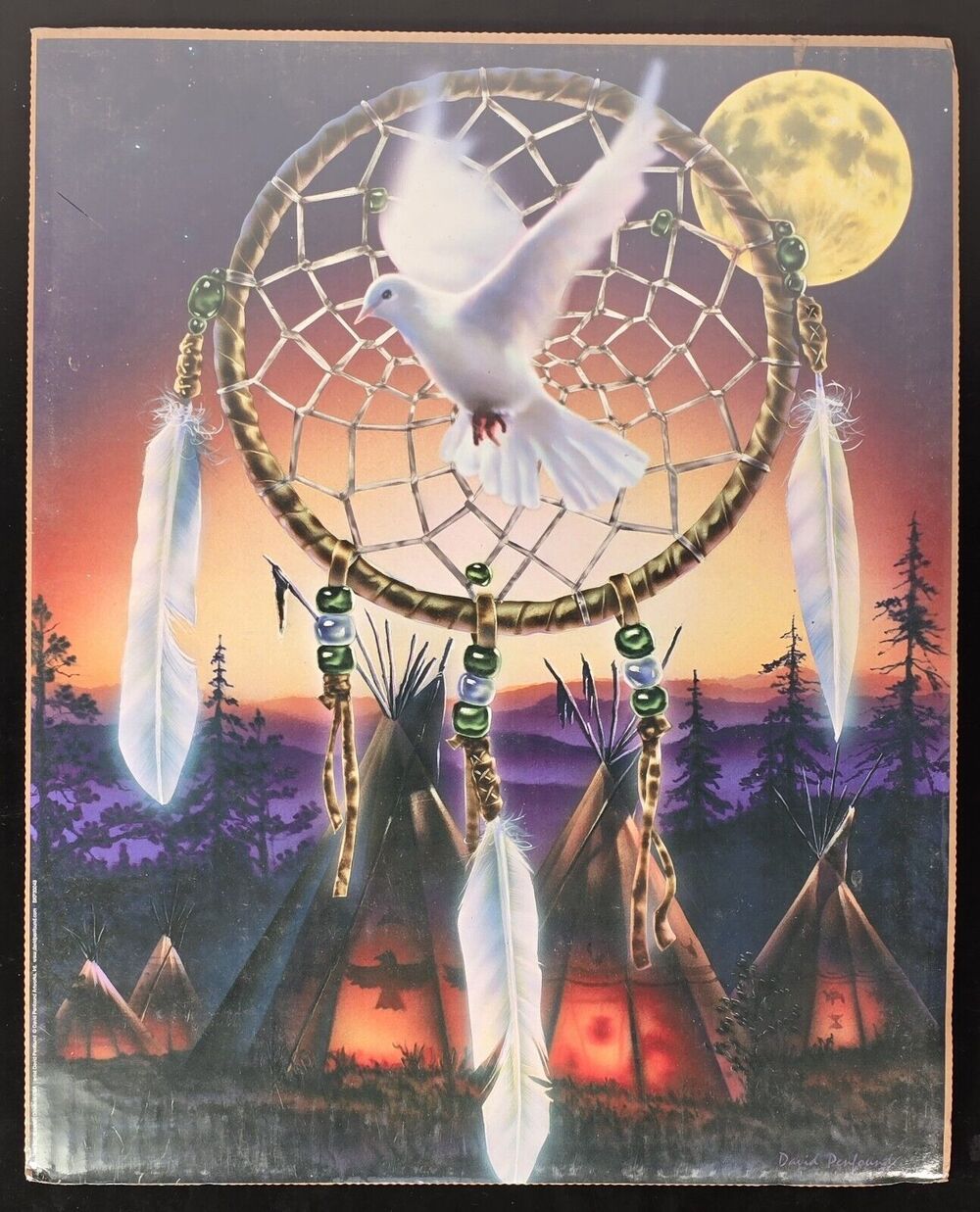 Leanin' Tree Native American DREAM CATCHER Art Print Poster 16x20 David Penfound